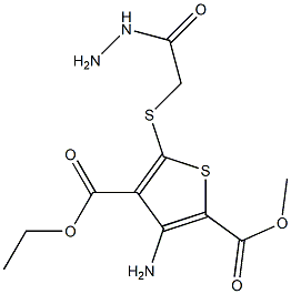 3-Amino-5-[(2-hydrazino-2-oxoethyl)thio]thiophene-2,4-dicarboxylic acid 4-ethyl 2-methyl ester|