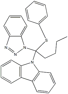 1-(1H-Benzotriazol-1-yl)-1-(9H-carbazol-9-yl)-1-(phenylthio)pentane 结构式