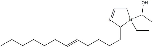 2-(5-Dodecenyl)-1-ethyl-1-(1-hydroxyethyl)-3-imidazoline-1-ium Structure