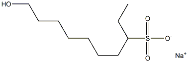 10-ヒドロキシデカン-3-スルホン酸ナトリウム 化学構造式