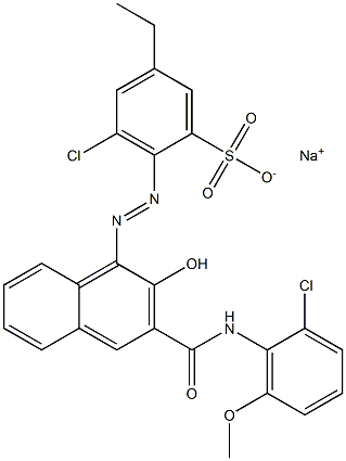 3-Chloro-5-ethyl-2-[[3-[[(2-chloro-6-methoxyphenyl)amino]carbonyl]-2-hydroxy-1-naphtyl]azo]benzenesulfonic acid sodium salt