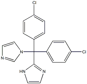 2-[Bis(4-chlorophenyl)(1H-imidazol-1-yl)methyl]-1H-imidazole,,结构式