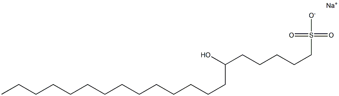 6-ヒドロキシイコサン-1-スルホン酸ナトリウム 化学構造式
