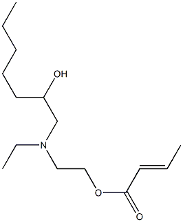 (E)-2-Butenoic acid 2-[N-ethyl-N-(2-hydroxyheptyl)amino]ethyl ester Structure