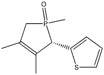 (2S)-1-メチル-2-(2-チエニル)-3,4-ジメチル-2,5-ジヒドロ-1H-ホスホール1-オキシド 化学構造式