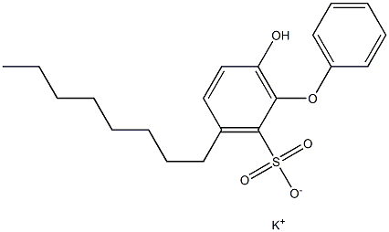 6-ヒドロキシ-3'-オクチル[オキシビスベンゼン]-2-スルホン酸カリウム 化学構造式