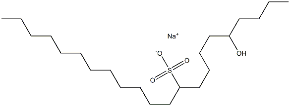 5-ヒドロキシドコサン-10-スルホン酸ナトリウム 化学構造式