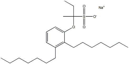 2-(2,3-Diheptylphenoxy)butane-2-sulfonic acid sodium salt|