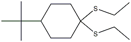 1,1-ビス(エチルチオ)-4-(tert-ブチル)シクロヘキサン 化学構造式