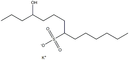 11-ヒドロキシテトラデカン-7-スルホン酸カリウム 化学構造式