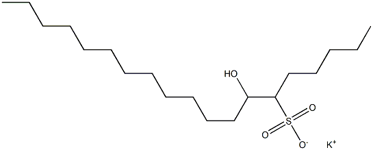 7-ヒドロキシノナデカン-6-スルホン酸カリウム 化学構造式