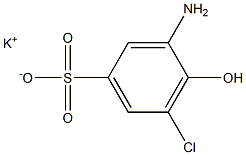 3-アミノ-5-クロロ-4-ヒドロキシベンゼンスルホン酸カリウム 化学構造式