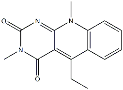 3,10-Dimethyl-5-ethylpyrimido[4,5-b]quinoline-2,4(3H,10H)-dione Struktur