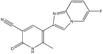 2-[(3-Cyano-6-methyl-1,2-dihydro-2-oxopyridin)-5-yl]-6-fluoroimidazo[1,2-a]pyridine