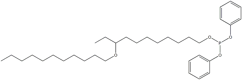 Phosphorous acid 9-(undecyloxy)undecyldiphenyl ester Structure