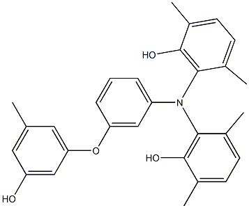 N,N-Bis(6-hydroxy-2,5-dimethylphenyl)-3-(3-hydroxy-5-methylphenoxy)benzenamine Structure