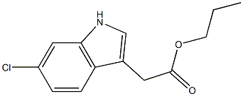 6-Chloro-1H-indole-3-acetic acid propyl ester Struktur