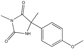 3,5-Dimethyl-5-(4-methoxyphenyl)hydantoin Struktur