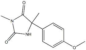 3,5-Dimethyl-5-(4-methoxyphenyl)hydantoin 结构式