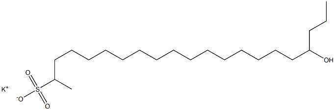 18-ヒドロキシヘニコサン-2-スルホン酸カリウム 化学構造式