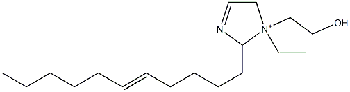 1-エチル-1-(2-ヒドロキシエチル)-2-(5-ウンデセニル)-3-イミダゾリン-1-イウム 化学構造式