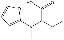 2-[(2-Furanyl)methylamino]butanoic acid Struktur