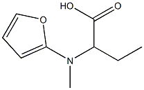 2-[(2-Furanyl)methylamino]butanoic acid 结构式