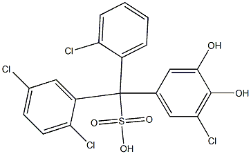 (2-Chlorophenyl)(2,5-dichlorophenyl)(5-chloro-3,4-dihydroxyphenyl)methanesulfonic acid