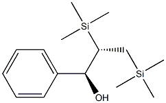 (2S,3S)-1,2-Bis(trimethylsilyl)-3-phenylpropan-3-ol 结构式
