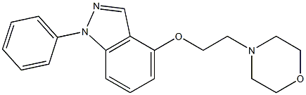 1-Phenyl-4-[2-morpholinoethoxy]-1H-indazole Struktur