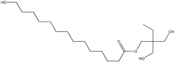 14-ヒドロキシテトラデカン酸2,2-ビス(ヒドロキシメチル)ブチル 化学構造式