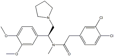 3,4-Dichloro-N-[(S)-1-(3,4-dimethoxyphenyl)-2-(1-pyrrolidinyl)ethyl]-N-methylbenzeneacetamide Structure