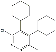 3-Chloro-6-methyl-4,5-dicyclohexylpyridazine Struktur