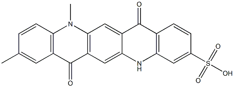 5,7,12,14-Tetrahydro-9,12-dimethyl-7,14-dioxoquino[2,3-b]acridine-3-sulfonic acid Structure