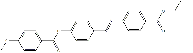 4-[4-(4-Methoxybenzoyloxy)benzylideneamino]benzoic acid propyl ester Structure