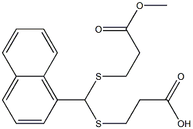 3,3'-[1-Naphthalenylmethylenebis(thio)]bis(propionic acid methyl) ester Structure