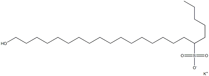 23-Hydroxytricosane-6-sulfonic acid potassium salt 结构式