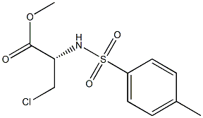 (+)-3-Chloro-N-(p-tolylsulfonyl)-D-alanine methyl ester Structure