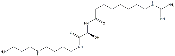 N-[(S)-1-Hydroxy-2-oxo-2-[[4-[(3-aminopropyl)amino]butyl]amino]ethyl]-8-guanidinooctanamide Structure