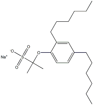 2-(2,4-Dihexylphenoxy)propane-2-sulfonic acid sodium salt|