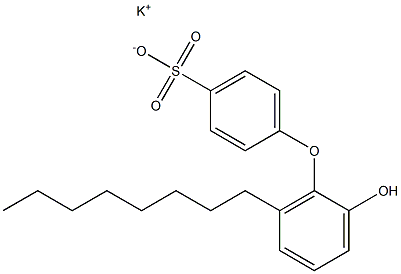 2'-Hydroxy-6'-octyl[oxybisbenzene]-4-sulfonic acid potassium salt,,结构式
