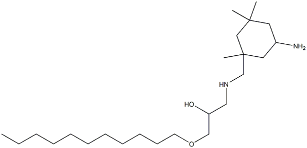 3-[[N-(2-Hydroxy-3-undecyloxypropyl)amino]methyl]-3,5,5-trimethylcyclohexylamine 结构式