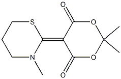 2,2-Dimethyl-5-[(tetrahydro-3-methyl-2H-1,3-thiazin)-2-ylidene]-1,3-dioxane-4,6-dione Struktur