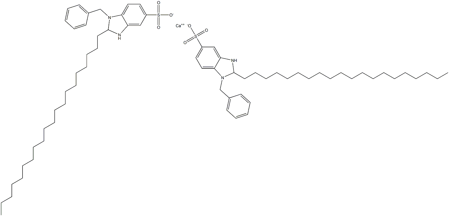 Bis(1-benzyl-2,3-dihydro-2-icosyl-1H-benzimidazole-5-sulfonic acid)calcium salt Structure