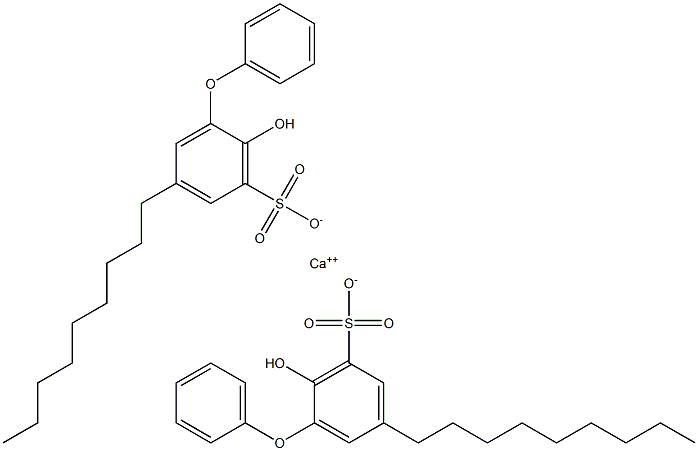 Bis(2-hydroxy-5-nonyl[oxybisbenzene]-3-sulfonic acid)calcium salt Structure