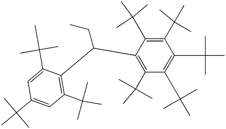 1-(ペンタ-tert-ブチルフェニル)-1-(2,4,6-トリ-tert-ブチルフェニル)プロパン 化学構造式