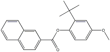 2-Naphthoic acid 2-tert-butyl-4-methoxyphenyl ester Structure