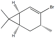 [1R,4R,6R,(+)]-3-Bromo-4,7,7-trimethylbicyclo[4.1.0]hepta-2-ene,,结构式