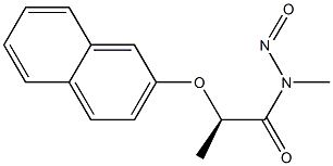 [2R,(-)]-N-Methyl-2-(2-naphtyloxy)-N-nitrosopropionamide 结构式
