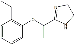 2-[1-(6-エチルフェノキシ)エチル]-2-イミダゾリン 化学構造式